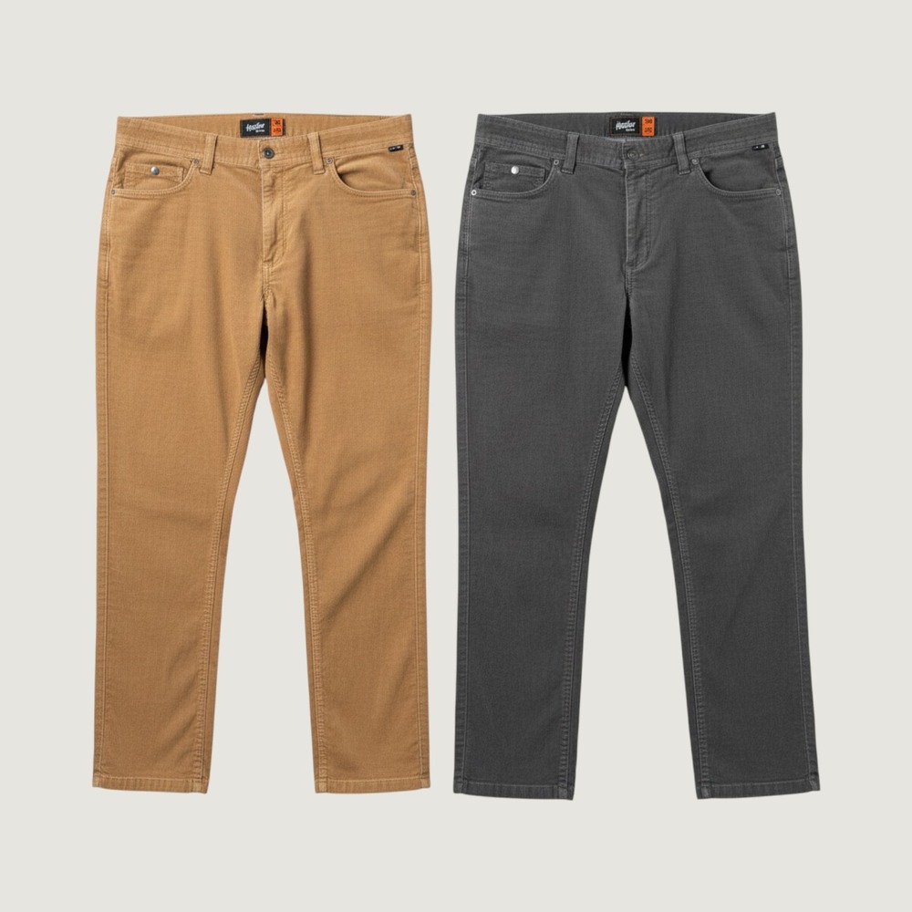 Howler Brothers Frontside 5-Pocket Corduroy Pants Mens 38x32 Tan Grey Bundle